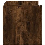 vidaXL Klubska mizica dimljeni hrast 100x50x50 cm inženirski les | Shoptok.si