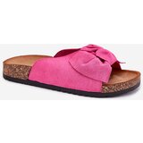 Boto Women's Cork Sole Slippers With Bow Fuchsia Seressa | shoptok.hr