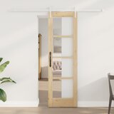 vidaXL drsna vrata z opremo 61x198.5 cm iz trdega bora, notranja vrata z steklom 'ORKDAL'61x198.5x4 cm iz trdega bora Cene