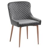  Trpezarijska stolica Pebringe baršun siva/hrast ( 3600684 ) Cene
