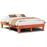  Posteljni okvir brez vzmetnice voščeno rjav 140x190 cm borovina, (21526669) | Shoptok.si