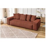 Bobochic Paris Opečnato oranžna sedežna garnitura iz rebrastega žameta 280 cm Voltaire – | Shoptok.si