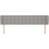  Uzglavlje s ušima svjetlosivi 203x23x78/88 cm od tkanine | shoptok.hr