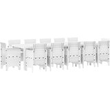  Vrtni set za objed s jastukom 13 pcs Bijelo Poli ratan i Pamuk | shoptok.hr