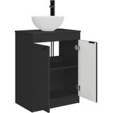  Kupaonski umivaonik s sudoperom Crna 54 x 35 x 83 cm | shoptok.hr