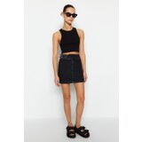 Trendyol Black Accessory Detailed Mini Normal Waist Denim Skirt Cene