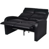  Naslanjač dvosed umetno usnje črne barve, (20764248) | Shoptok.si