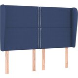  Vzglavje z ušesi modro 147x23x118/128 cm blago, (20952771) | Shoptok.si