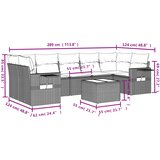  8-dijelni set vrtnih sofa od poliratana s jastucima crni | shoptok.hr