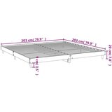  posteljni okvir črn 200x200 cm inženirski les, (20727333) | Shoptok.si