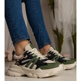 Gemre Green women's sports sneakers with glitter Maleda | shoptok.hr