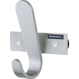 eurokraft pro Garderobna letev, 1 kljukica za plašč, VxŠxG 130 x 120 x 60 mm, DE 2 kosa, srebrne kljukice Cene