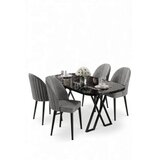 Hanah home trpezarijski set, 5 dijelova, siva Slike
