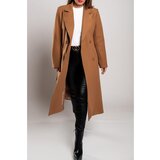 Fenzy Eleganten Dolg Plašč Z Gumbi, Kamelja Barva | Shoptok.si