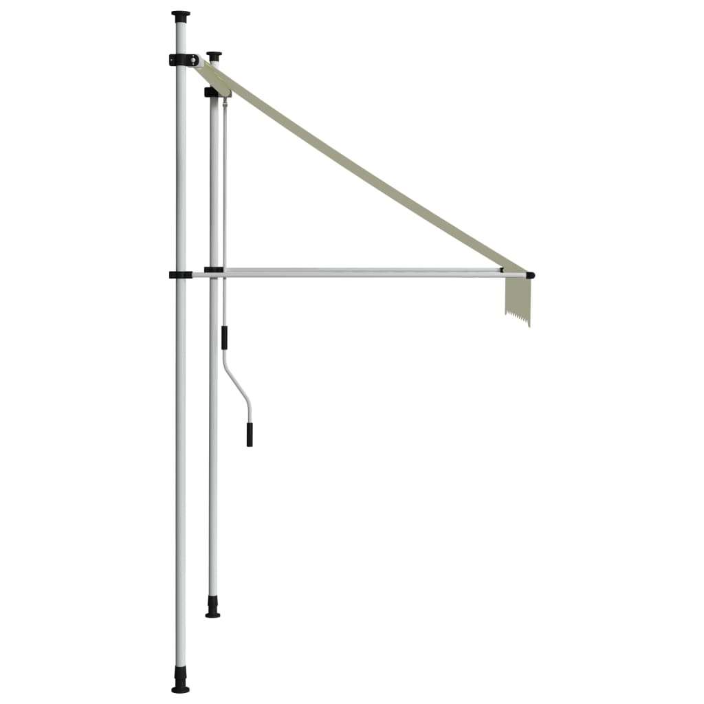 vidaXL Ročno zložljiva tenda 100 cm krem | Shoptok.si