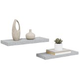  Plutajuće zidne police 2 kom boja betona 60 x 23,5 x 3,8 cm MDF | Eponuda.com