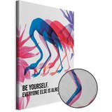  Slika - Colorful Flamingos - Inspirational Quote with Colorful Bird Silhouettes 80x120 Premium Print | shoptok.hr