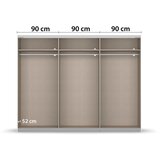 Rauch Möbel omara z drsnimi vrati, antracit, hrast artisan | Shoptok.si
