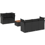  The Living Store Vrtna sedežna garnitura 6-delna z blazinami črna poli ratan - Vrtna Sedežna Garniture, (21452538) | Shoptok.si