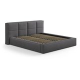 Micadoni Temno siva oblazinjena zakonska postelja s prostorom za shranjevanje z letvenim dnom 160x200 cm Simon Darren – | Shoptok.si
