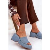 Boto Fabric Women's Slippers On Platform And Wedge Jeans Afisal | ePonuda.com