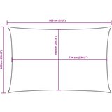  Jedro protiv sunca od tkanine pravokutno 6 x 8 m smeđe-sivo | shoptok.hr