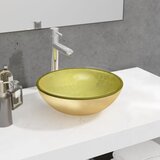  Umivaonik od kaljenog stakla 35 x 12 cm zlatni | shoptok.hr