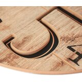 Ambia Home STENSKA URA črna, barva kostanjevega hrasta 57 cm | Shoptok.si