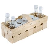  Axentia B&W set staklenki i boca u košari, 12 komada | shoptok.hr