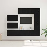Set omaric za TV s polico Drugo 8 pcs Črni hrast 30.5 x 30 x 90 cm