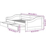  Dnevni krevet s 2 ladice bez madraca IRUN bijelo&roza 90x200 cm | shoptok.hr