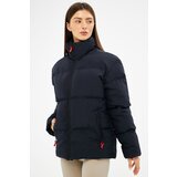 D1fference Women's Navy Blue Inflatable Winter Coat With Inner Lined Waterproof And Windproof. Cene