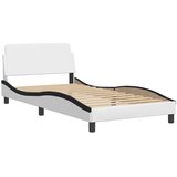  Okvir za krevet Viana bez madraca bijelo-crni 100x200cm umjetna koža | shoptok.hr
