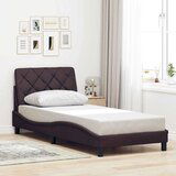 vidaXL Posteljni okvir brez vzmetnice temno rjav 90x190 cm blago Cene