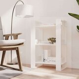  Knjižna omara/pregrada bela 60x35x91 cm trdna borovina, (20705695) | Shoptok.si
