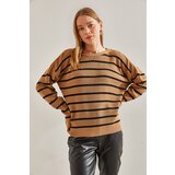 Bianco Lucci Women's Crew Neck Striped Knitwear Sweater | Eponuda.ba