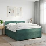  Boxspring krevet s madracem Tamnozelena 140 x 200 cm Baršun | shoptok.hr