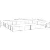  Kavez za pse srebrni 42 m² čelični | shoptok.hr