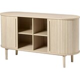 Unique Furniture Komoda u dekoru hrasta s kliznim vratima u prirodnoj boji 140x76x45 cm Meta – | shoptok.hr