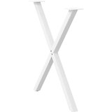  Noge za jedilno mizo v obliki črke X, 2 kosa, bele barve, 80 x (72-73) cm, jeklo | Shoptok.si