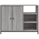  Komoda siva boja hrasta 100 x 33 x 75 cm konstruirano drvo | shoptok.hr