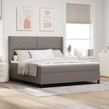  Krevet s opruga kutije Sivo-smeđa 200 x 180 cm tkanina | shoptok.hr