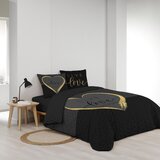 Douceur d intérieur Črna bombažna posteljnina za zakonsko posteljo 200x200 cm Crazy Love – | Shoptok.si