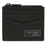 Calvin Klein Jeans Etui za kreditne kartice Logo Plaqueid Cardholder W/Zip K50K510130 Črna