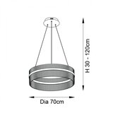  endon 81908 - led prigušiva svetiljka na sajli adriel LED/58W/230V 3000K zlatna | Eponuda.com