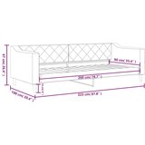  Raztegljiva postelja taupe 90x200 cm blago | Shoptok.si