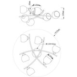 Globo stropna lampa 6xE27 60W sarini | shoptok.hr