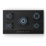 Klarstein Plinska kuhalna plošča Velaire, 5 gorilnikov z električnim vžigom, združljiva z zemeljskim plinom in utekočinjenim naftnim plinom, 10400 W, 90 cm | Shoptok.si