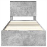  Konstrukcija postelje s predalom Betonsko siva 90 x 200 cm, (5000121286) | Shoptok.si