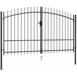  Vrata za ogradu Woerden dvostruka vrata s vrhom od šiljaka 299,5 x 249,5 cm | shoptok.hr